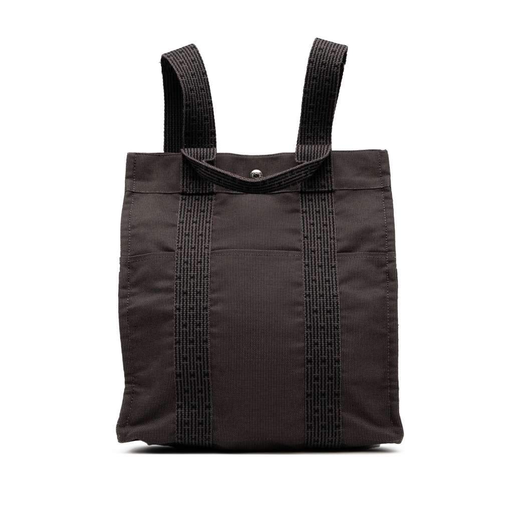 Hermès Canvas Herline Backpack MM Grey Canvas Good condition - Front View
