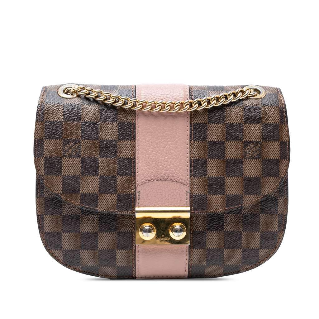 Louis Vuitton Damier Ebene Cuir Taurillon Wight Brown Very good - Front View