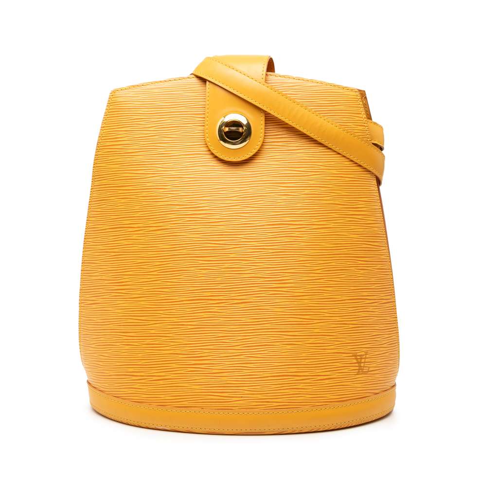 Louis Vuitton Epi Cluny Yellow Leather Good - Front View