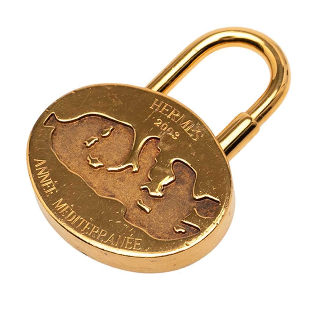 Hermès Gold Plated Annee Mediterranee Cadena Bag Charm Gold Metal Good condition - Front View