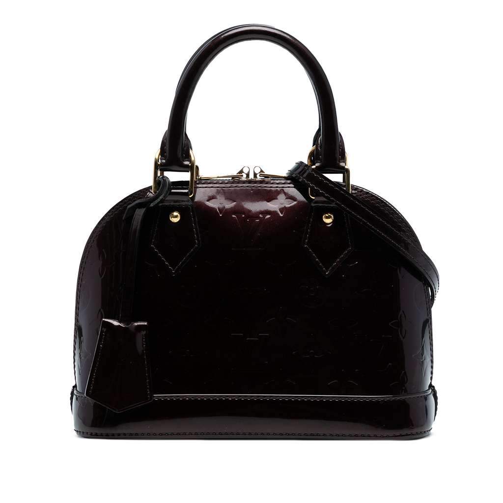 Louis Vuitton Monogram Vernis Alma BB Purple Leather Good - Front View