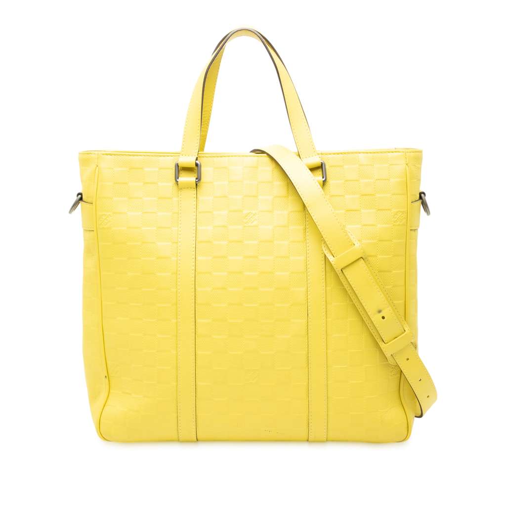 Louis Vuitton Damier Infini Tadao Yellow Leather Very good - Front View