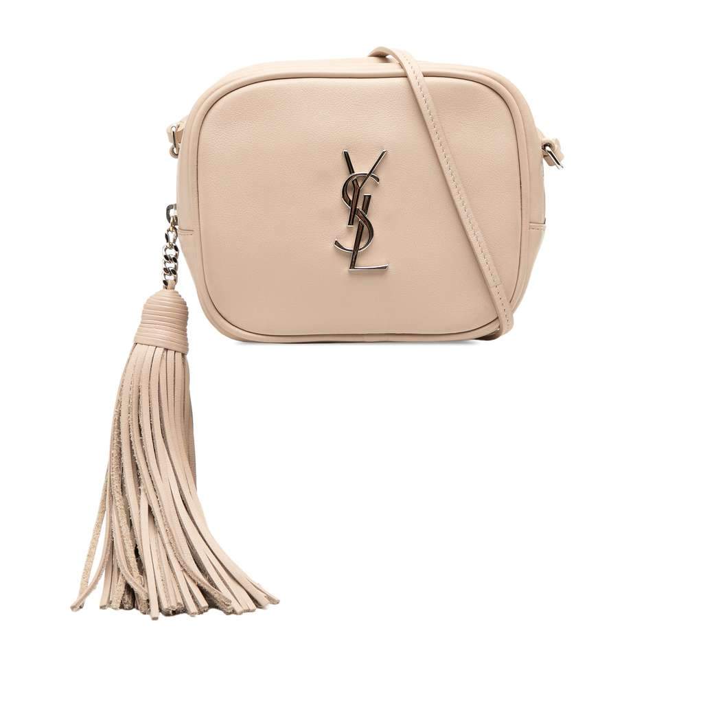 Saint Laurent Nappa Monogram Blogger Bag Brown Leather Good - Front View