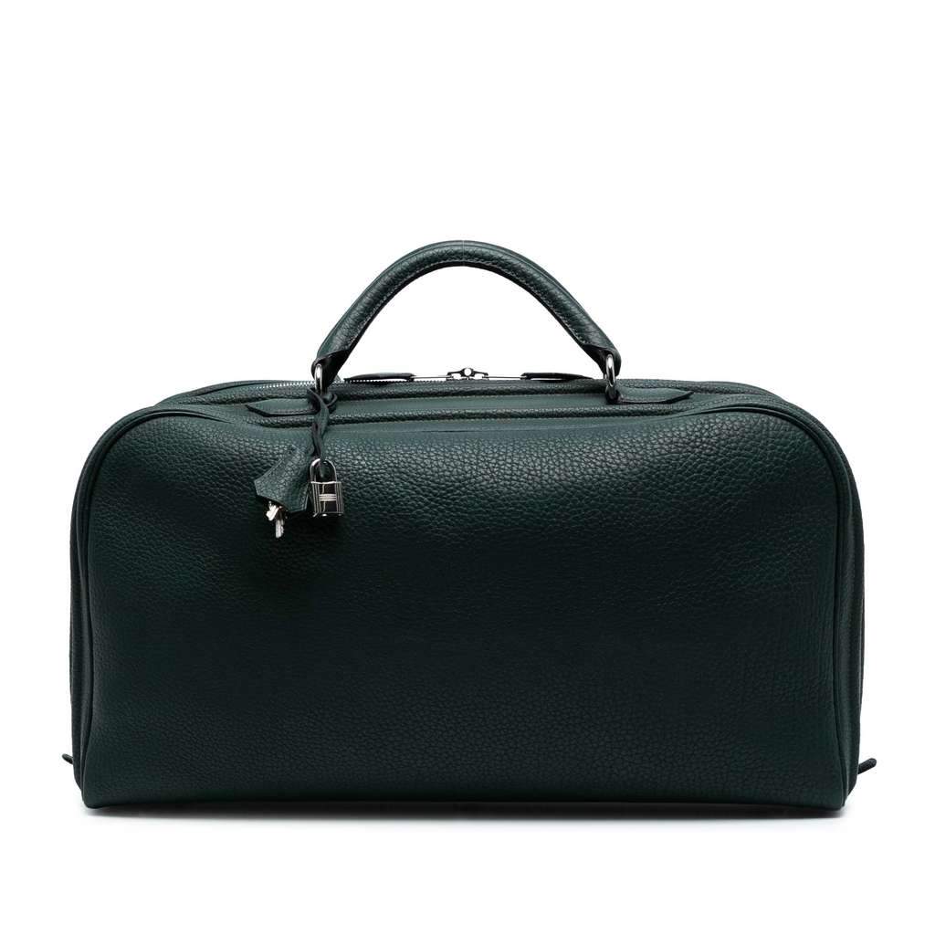 Hermès Epsom Sac En Vie 50 Green Leather Good condition - Front View