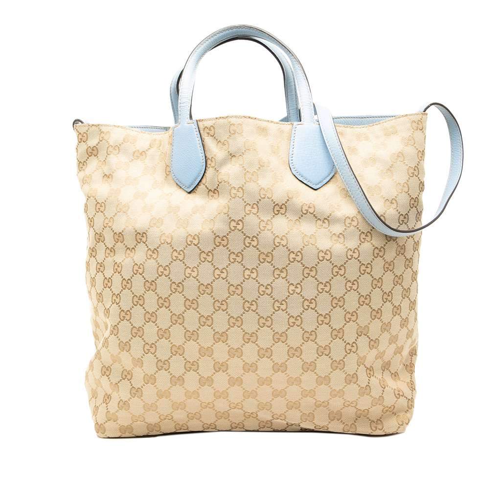Gucci GG Canvas Reversible Tote Brown Canvas Very good - Front View