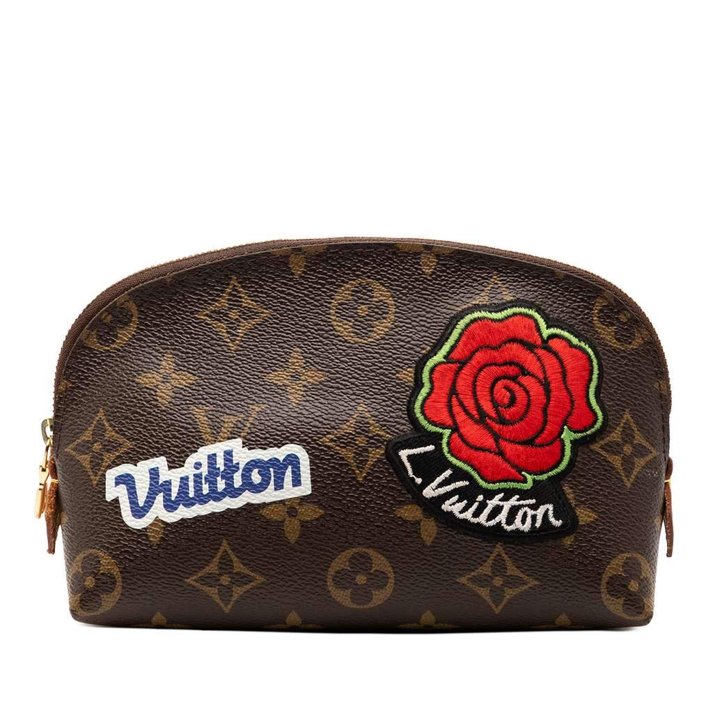 Louis Vuitton Monogram LV Story Cosmetic PM Pouch Brown Good - Front View