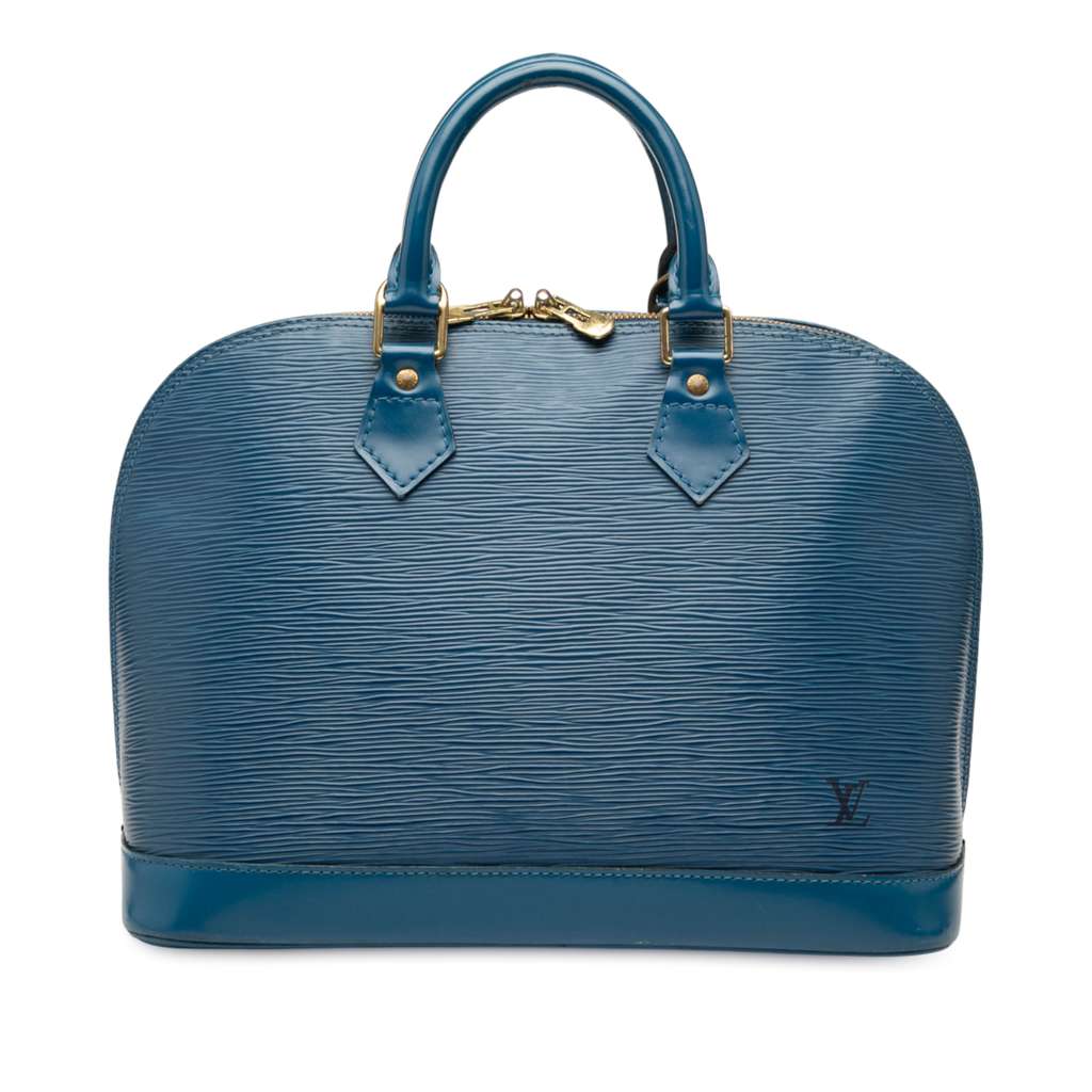 Louis Vuitton Epi Alma PM Blue Leather Very good - Front View