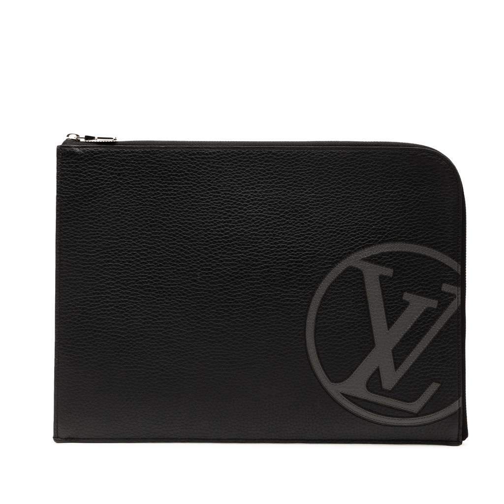 Louis Vuitton Taurillon Initials Circle Pochette Jour GM Black Leather Very good - Front View