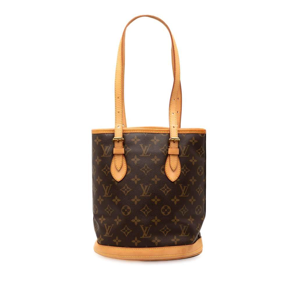 Louis Vuitton Monogram Petit Bucket Brown Good - Front View