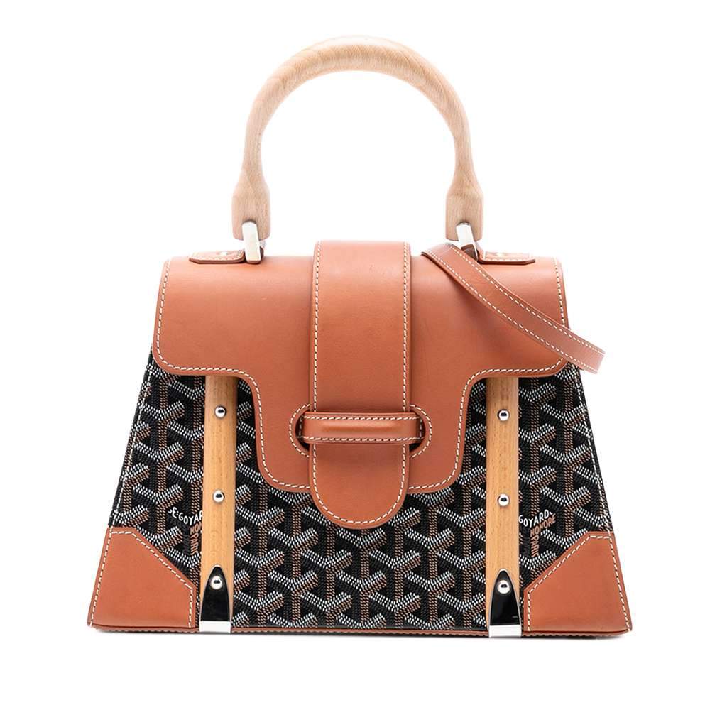 Goyard Goyardine Saigon Structured PM Black Canvas Very good condition - Front View