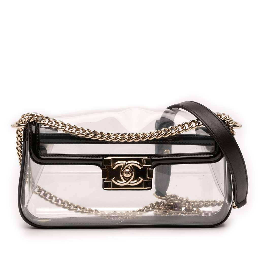 Chanel PVC and Calfskin Naked Boy Flap White Good condition - Front View