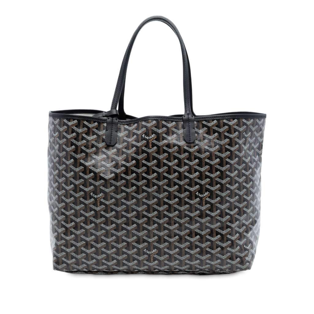 Goyard Goyardine Saint Louis PM Black Canvas Good condition - Front View