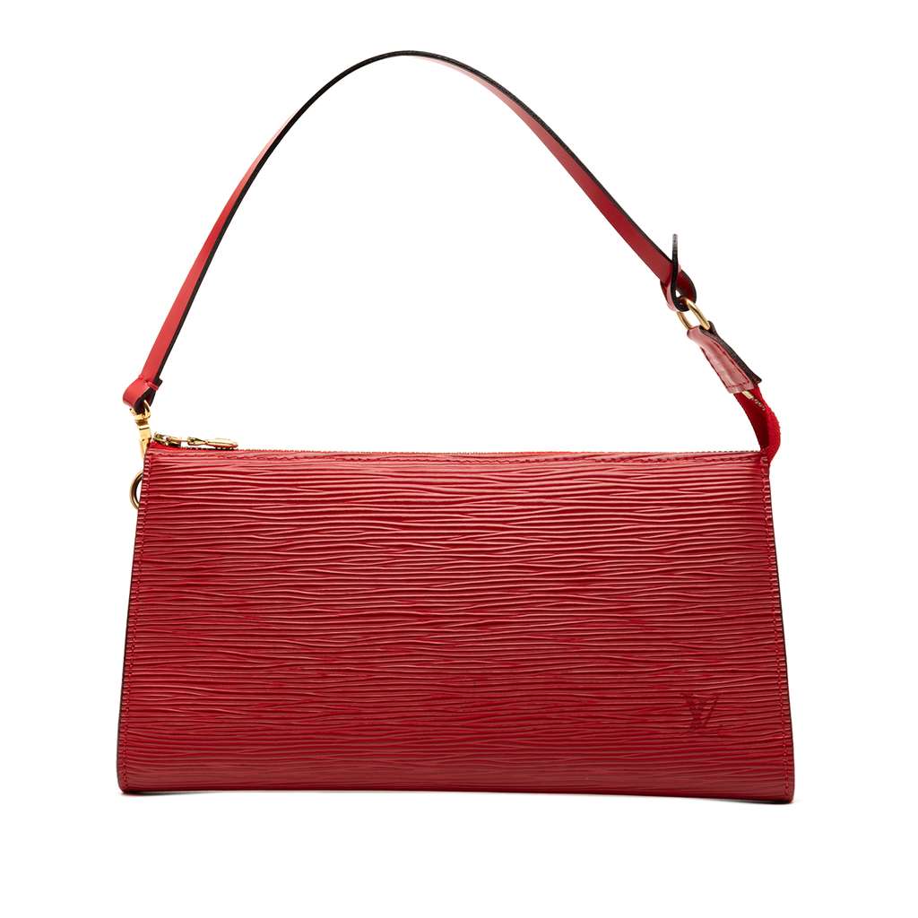 Louis Vuitton Epi Pochette Accessoires Red Leather Good - Front View