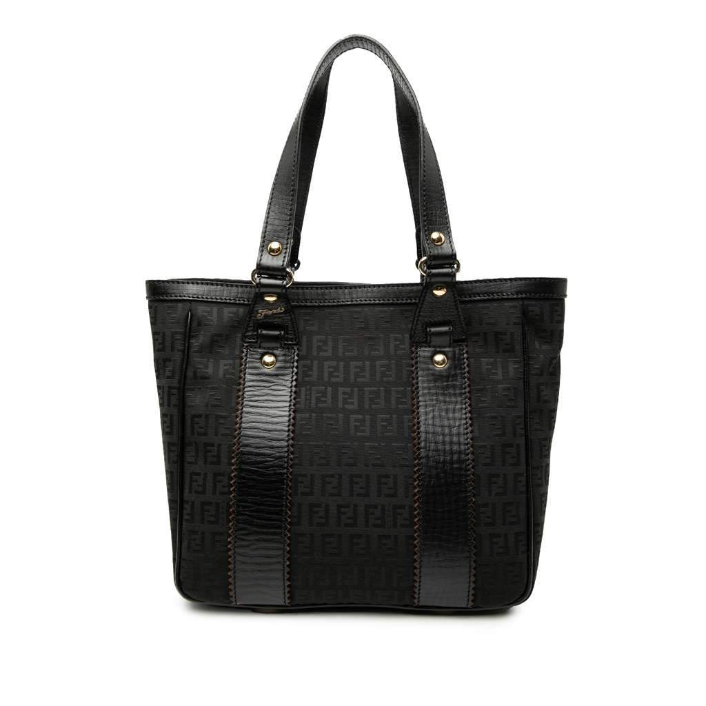 Fendi Zucchino Canvas Tote Black Canvas Very good - Front View