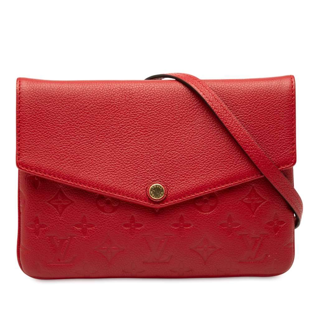 Louis Vuitton Monogram Empreinte Twice Red Leather Very good - Front View