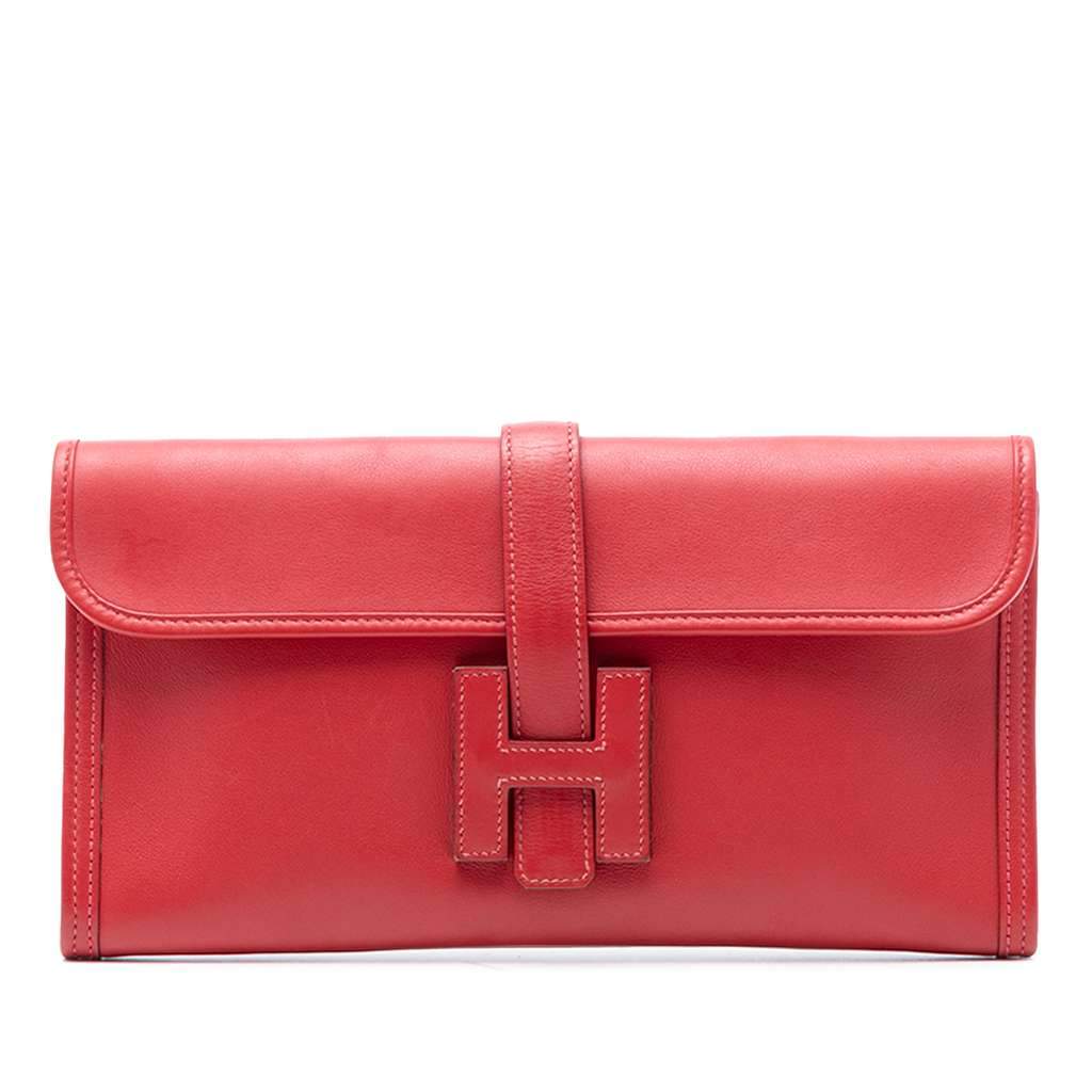 Hermès Swift Jige Elan 29 Red Leather Very good condition - Front View