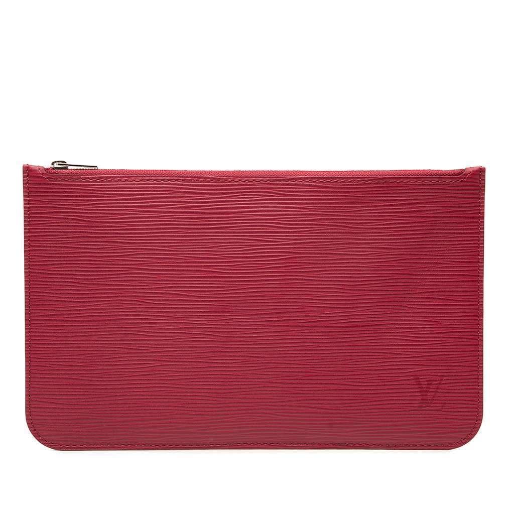 Louis Vuitton Epi Neverfull Pouch Red Leather Very good - Front View
