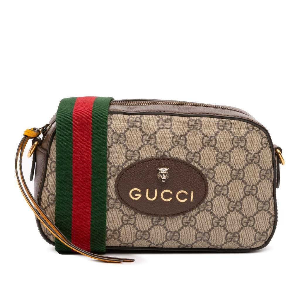 Gucci GG Supreme Web Neo Vintage Crossbody Brown Canvas Good condition - Front View