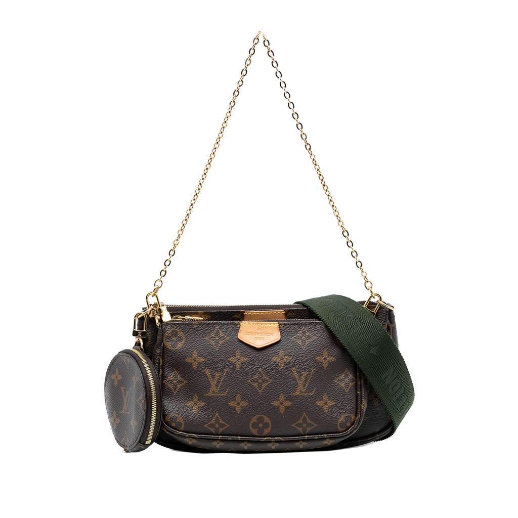 Louis Vuitton Monogram Multi Pochette Accessoires Brown Good - Front View