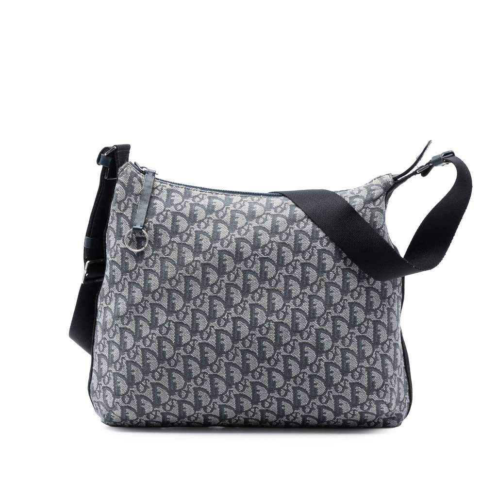 Dior Diorissimo Trotter Canvas Crossbody Blue Canvas Very good - Front View