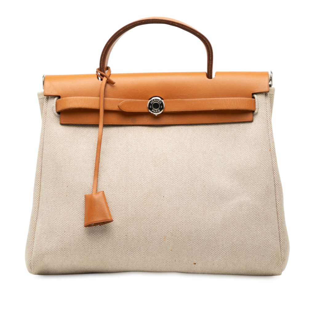 Hermès Toile Herbag PM Brown Canvas Good condition - Front View