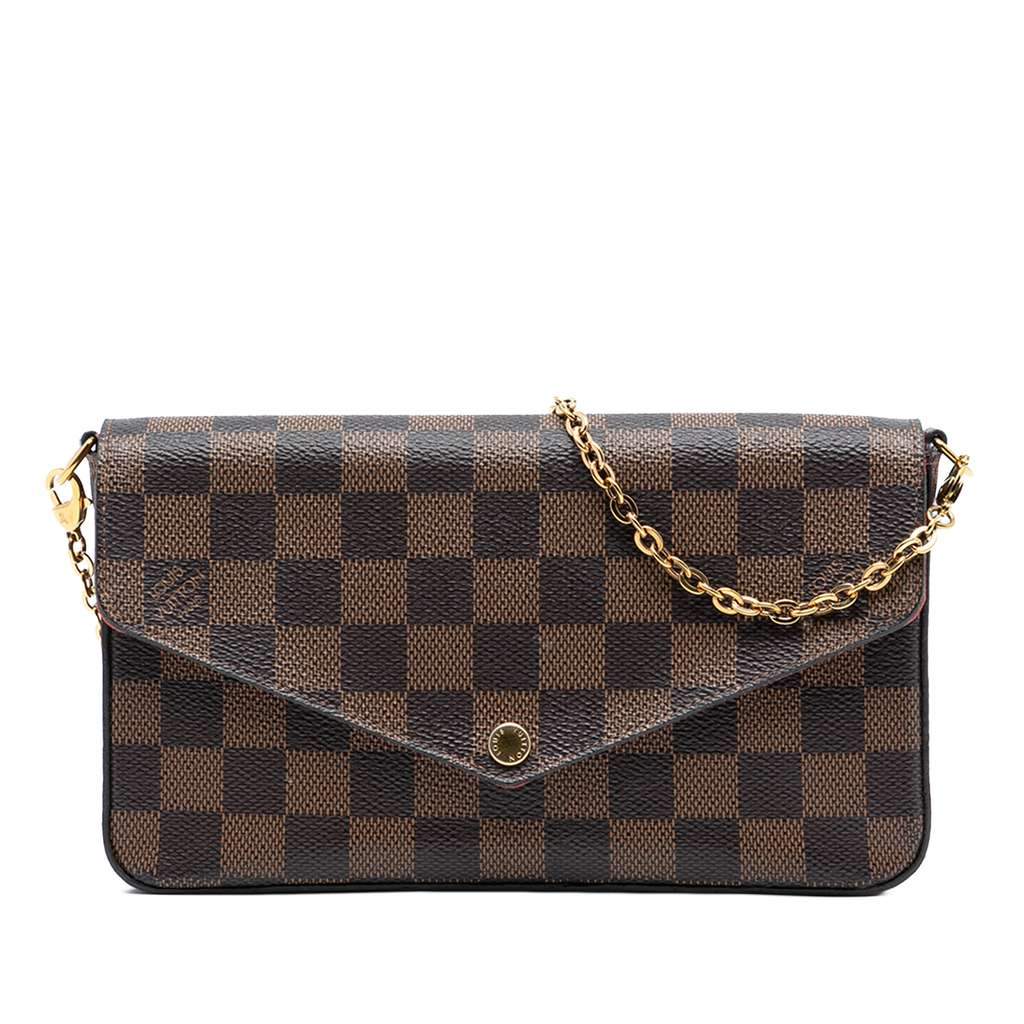 Louis Vuitton Damier Ebene Pochette Felicie Brown Very good condition - Front View