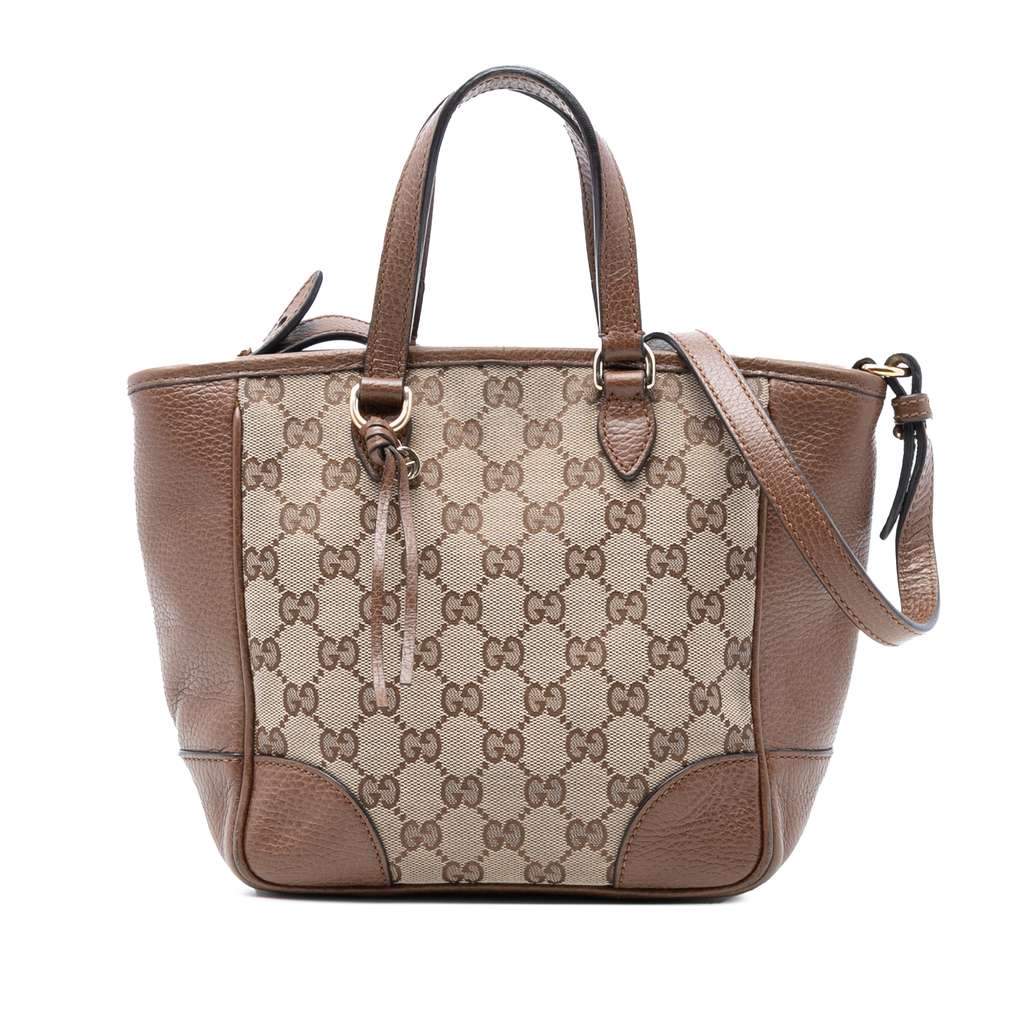 Gucci Small GG Canvas Bree Satchel Brown Canvas Very good - Front View