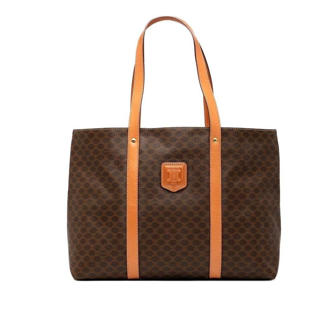 Celine Macadam Coated Canvas Tote Brown Canvas Very good - Front View