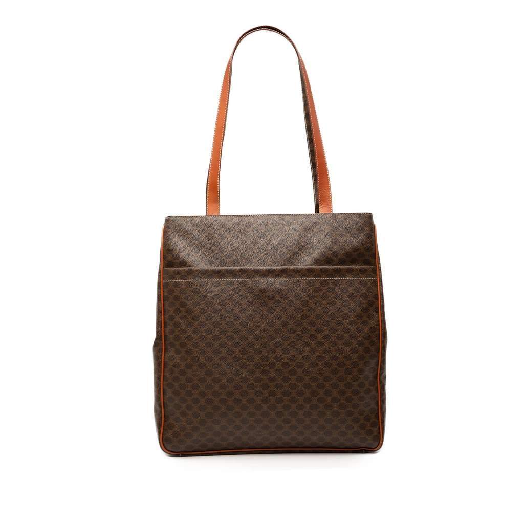 Celine Macadam Coated Canvas Tote Brown Canvas Very good - Front View