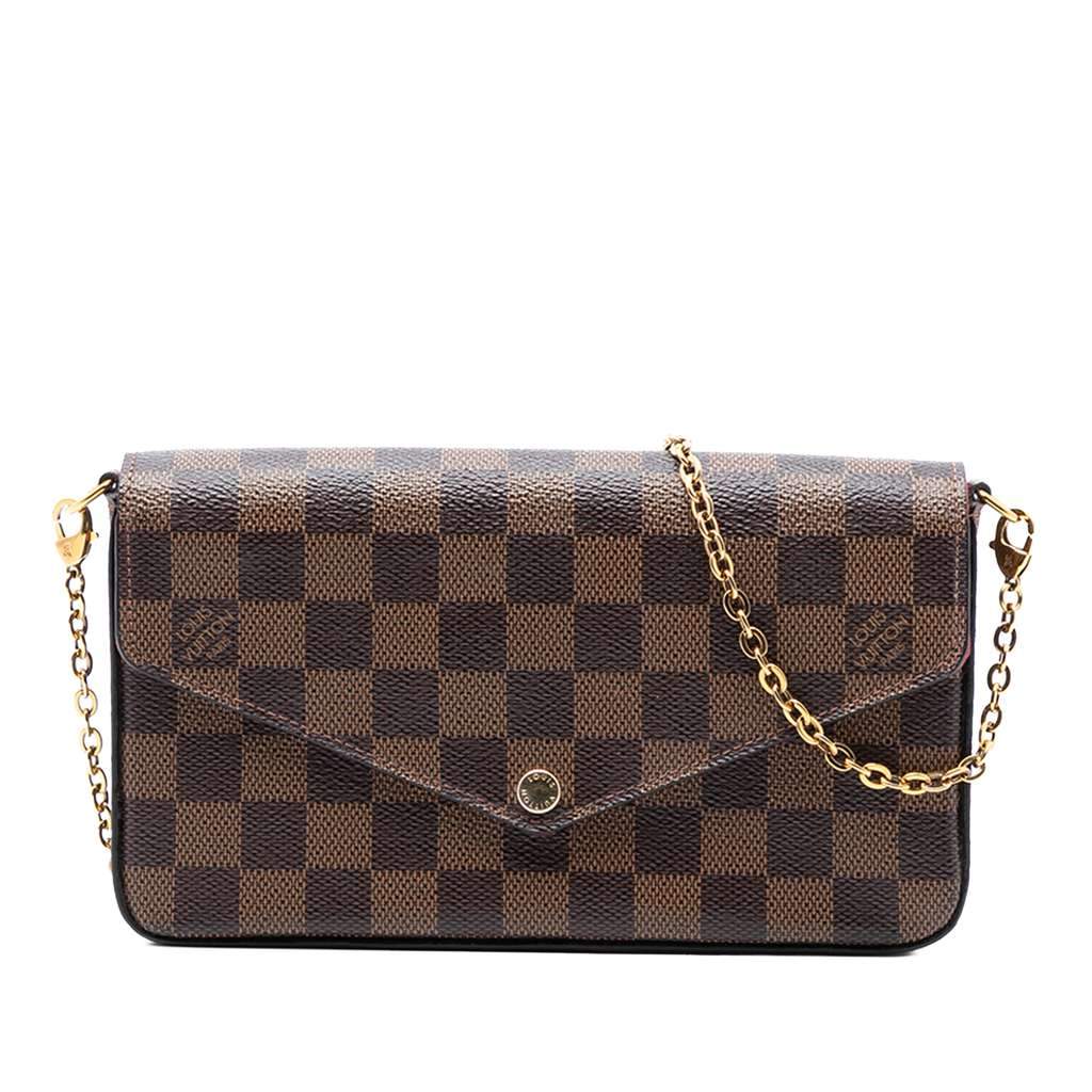 Louis Vuitton Damier Ebene Pochette Felicie Brown Very good condition - Front View
