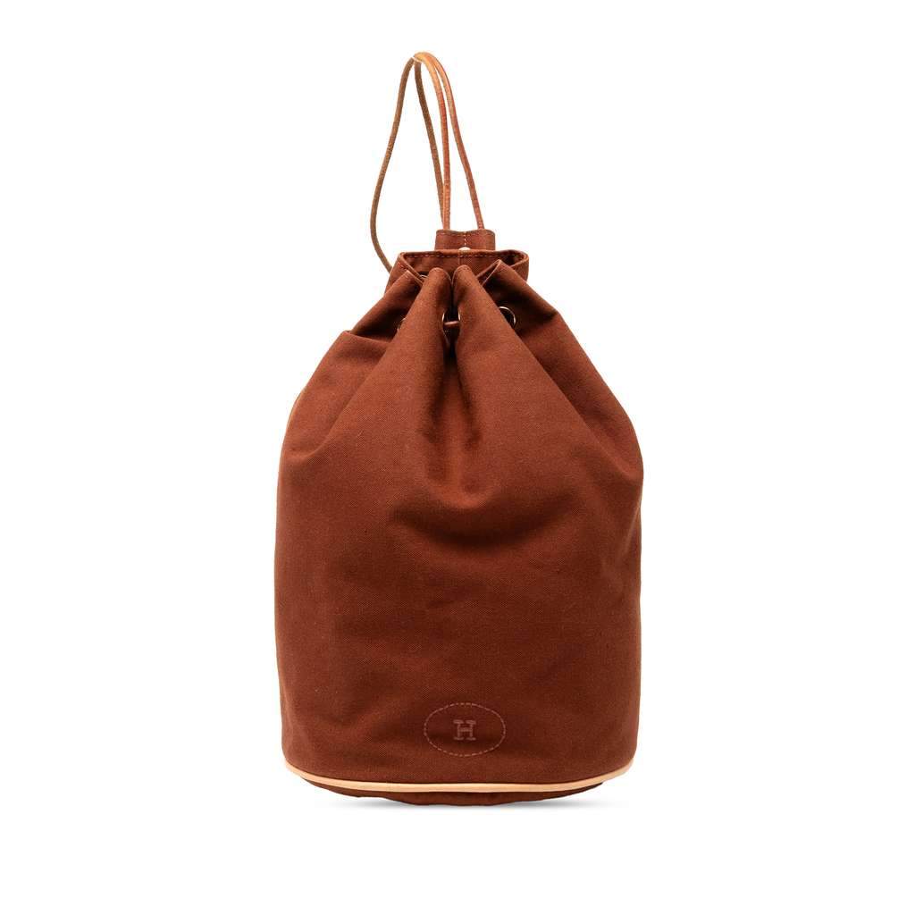Hermès Toile Polochon Mimile Brown Canvas Good condition - Front View