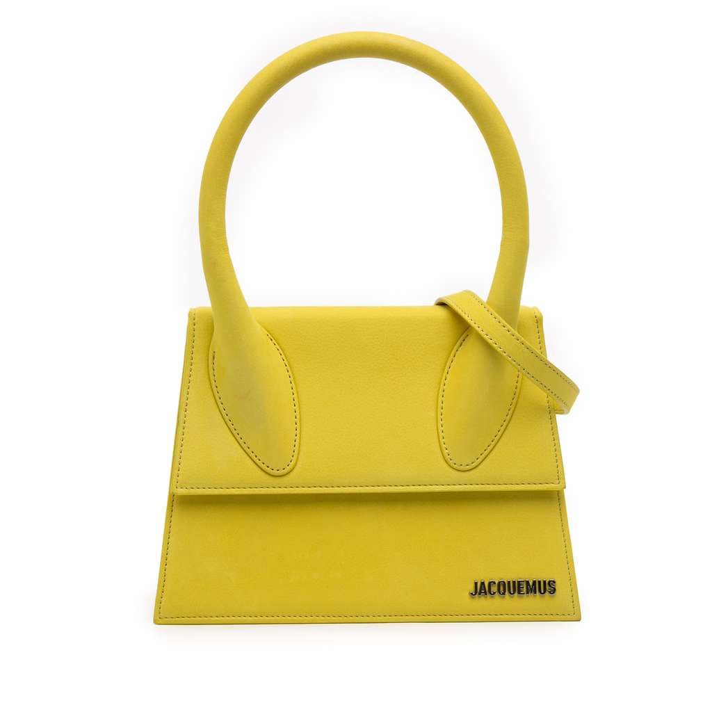 Jacquemus Leather Le Grand Chiquito Yellow Leather Good - Front View