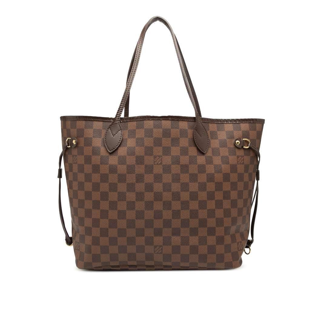 Louis Vuitton Damier Ebene Neverfull MM Brown Good - Front View