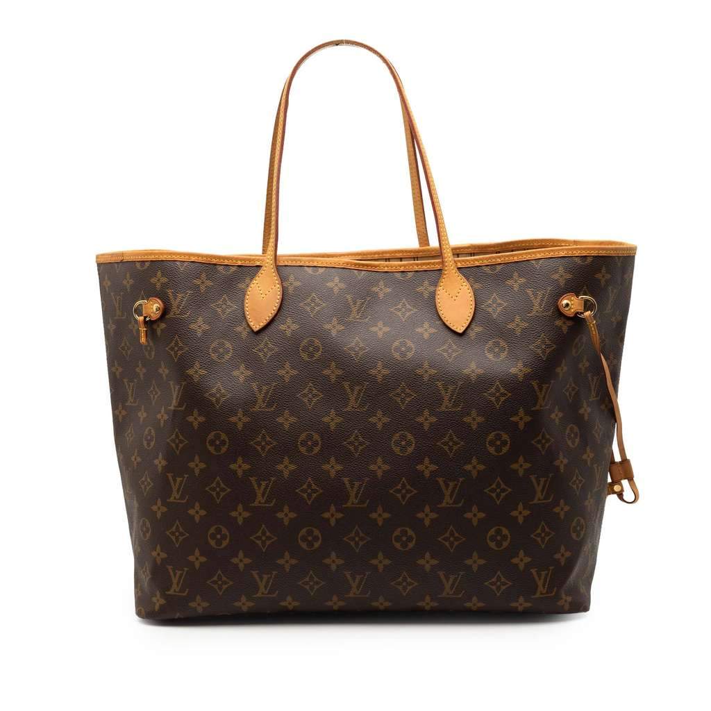 Louis Vuitton Monogram Neverfull GM Brown Good - Front View