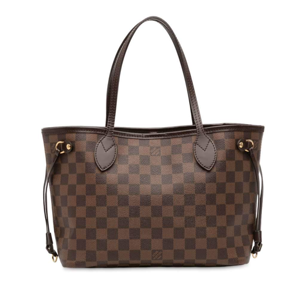 Louis Vuitton Damier Ebene Neverfull PM Brown Good - Front View