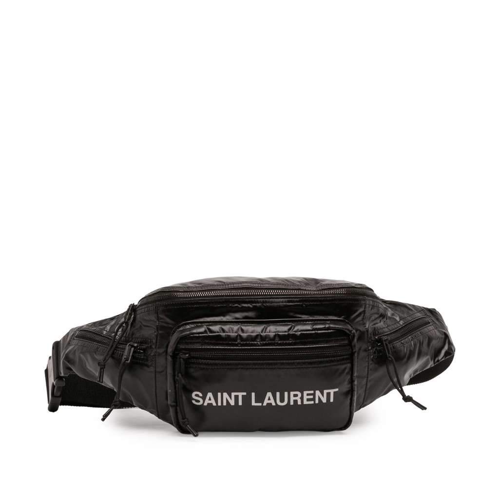 Saint Laurent Nylon Nuxx Belt Bag Black Good - Front View