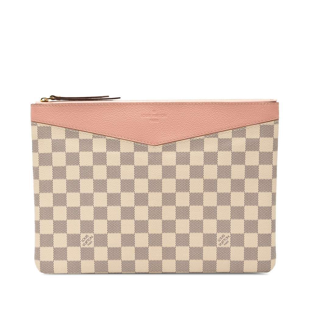 Louis Vuitton Damier Azur Daily Pouch White Very good - Front View
