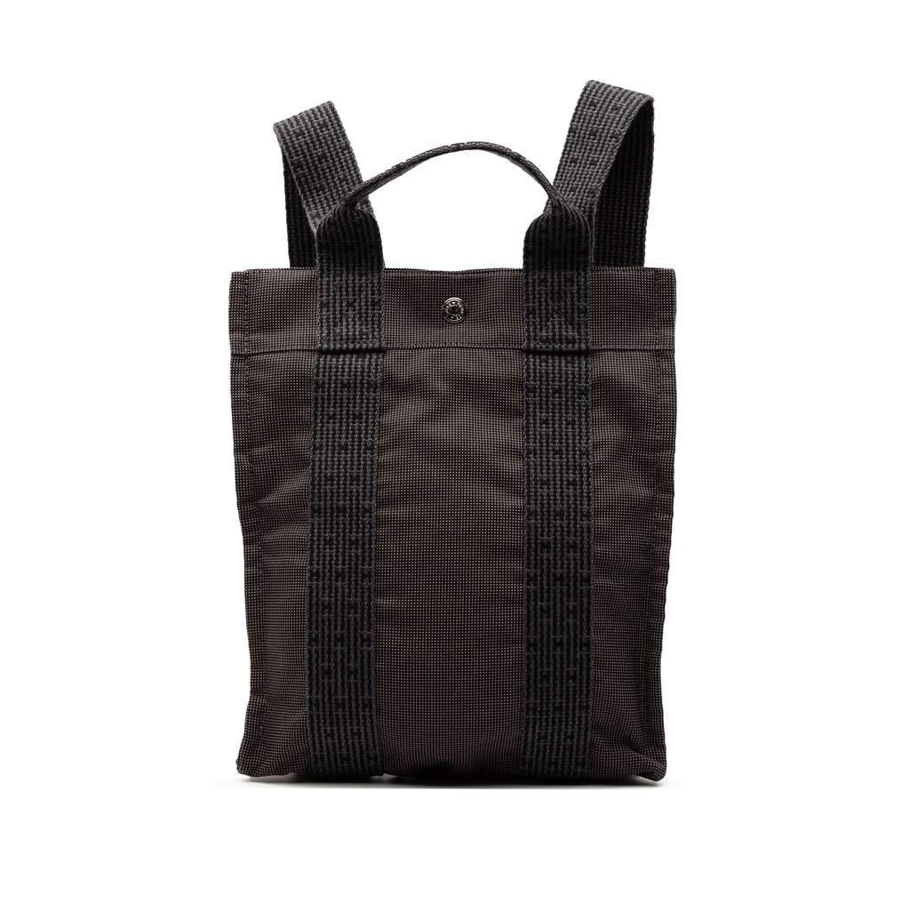 Hermès Canvas Herline Backpack PM Grey Canvas Good condition - Front View