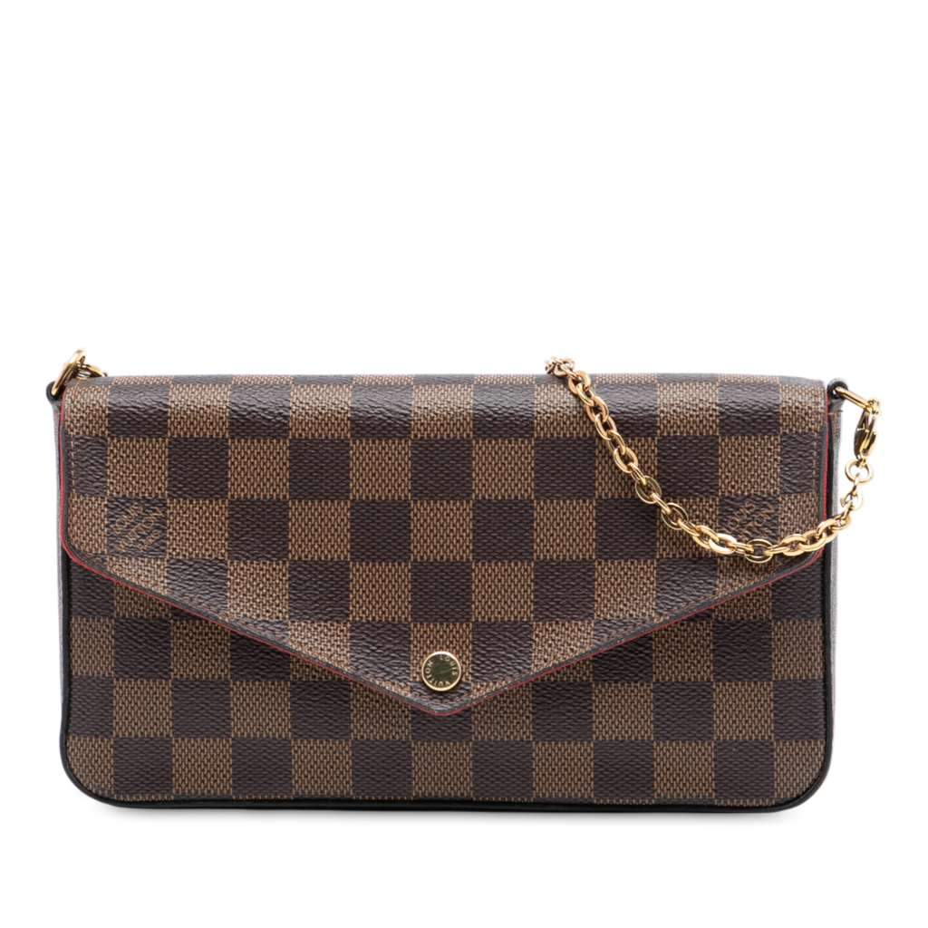Louis Vuitton Damier Ebene Pochette Felicie Brown Very good condition - Front View