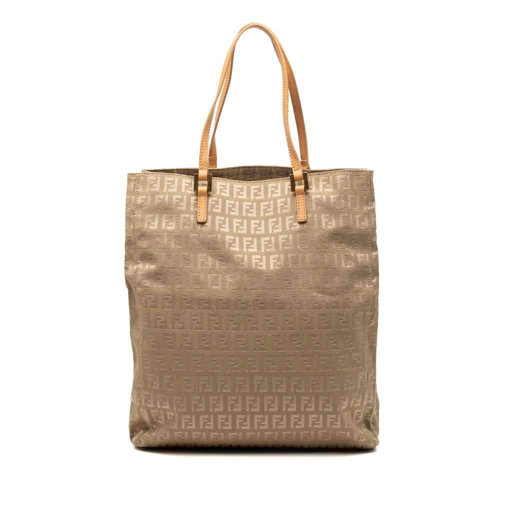 Fendi Zucchino Canvas Tote Brown Canvas Very good - Front View
