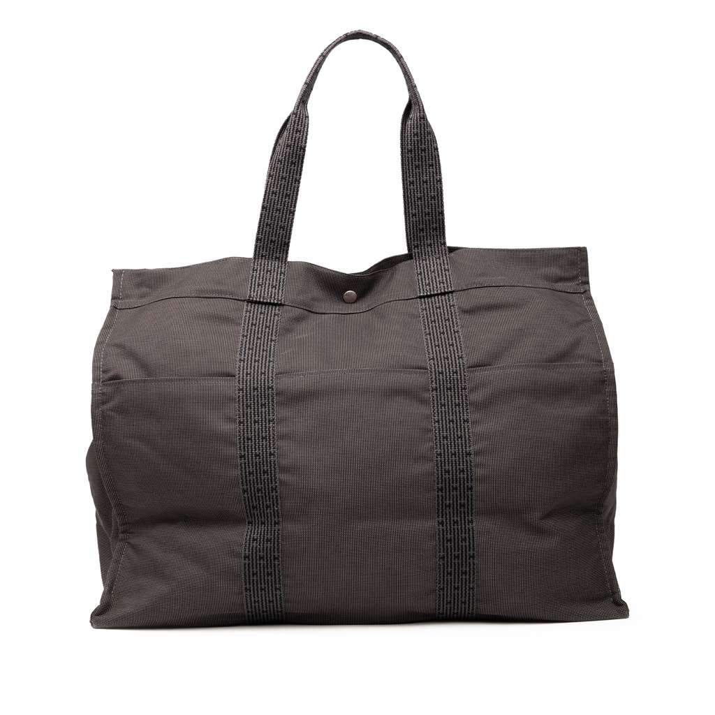 Hermès Canvas Herline GM Grey Canvas Very good condition - Front View
