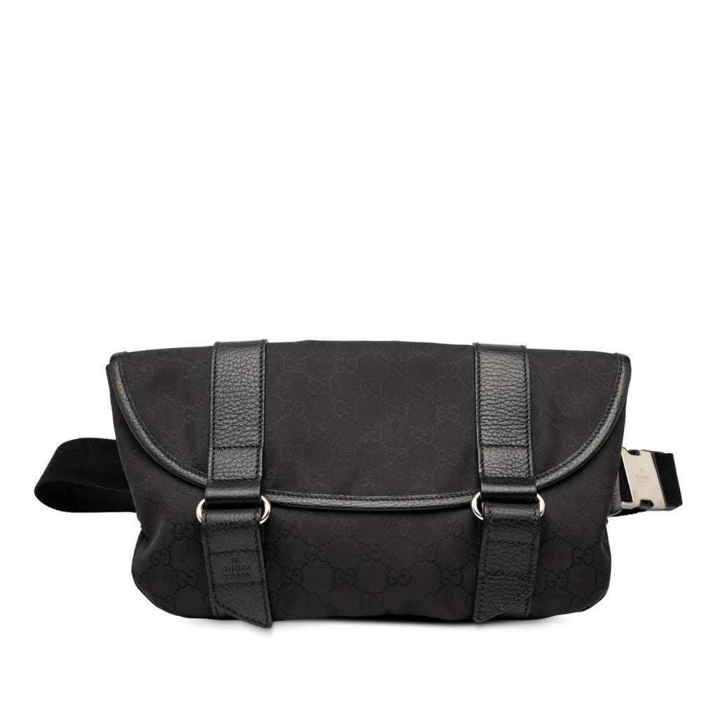 Gucci GG Canvas Belt Bag Black Canvas Very good condition - Front View