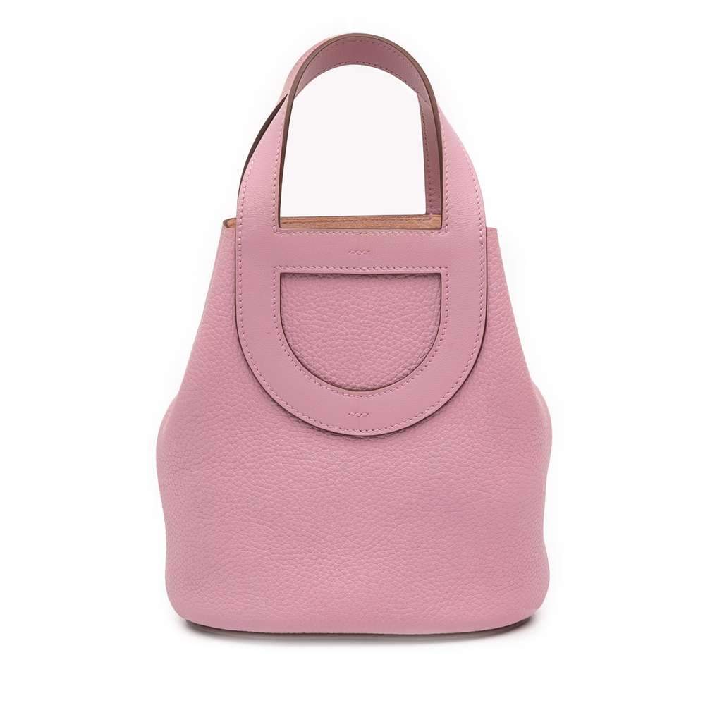Hermès Clemence and Swift In The Loop 18 Pink Leather Very good - Front View