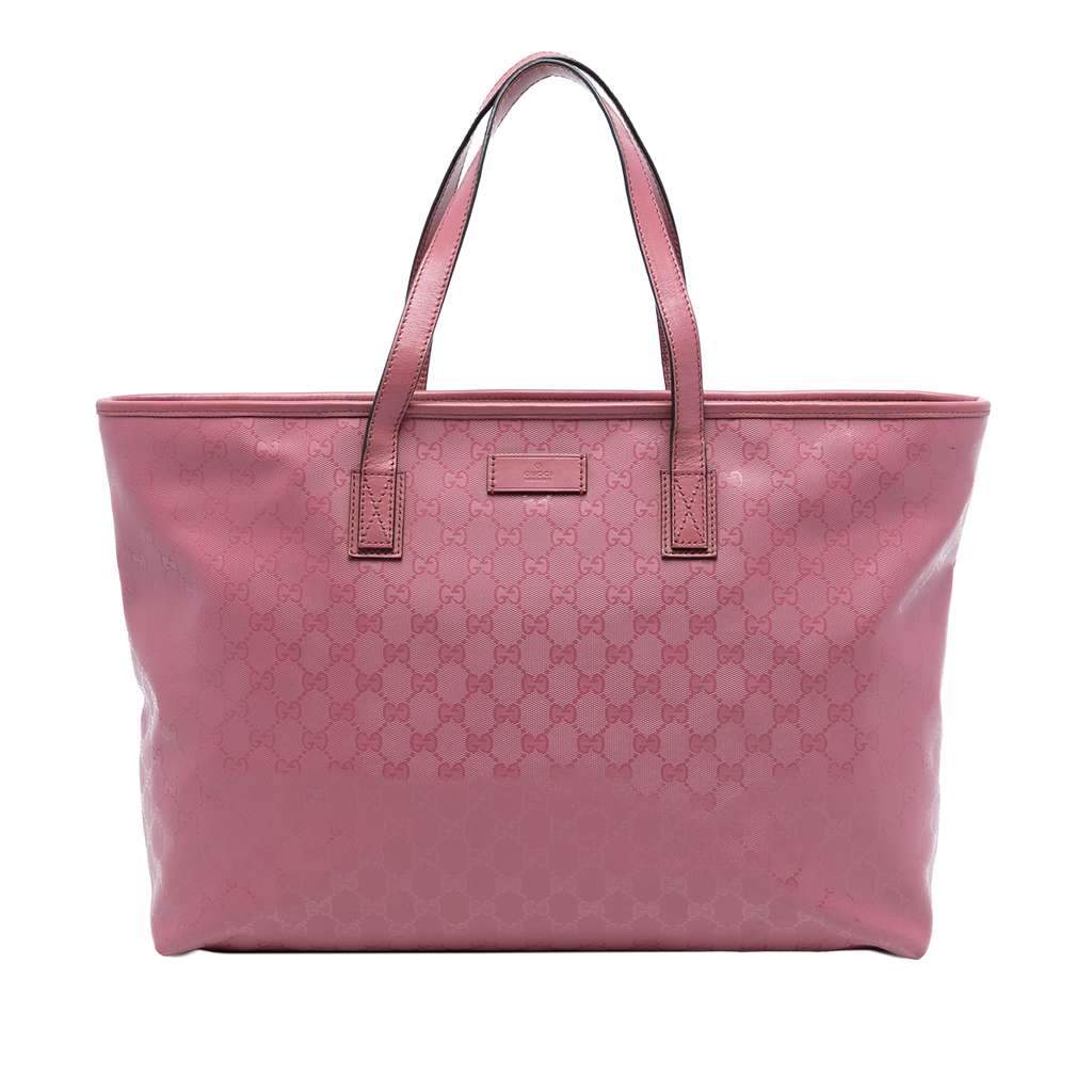 Gucci Large GG Imprime Tote Pink Canvas Good - Front View
