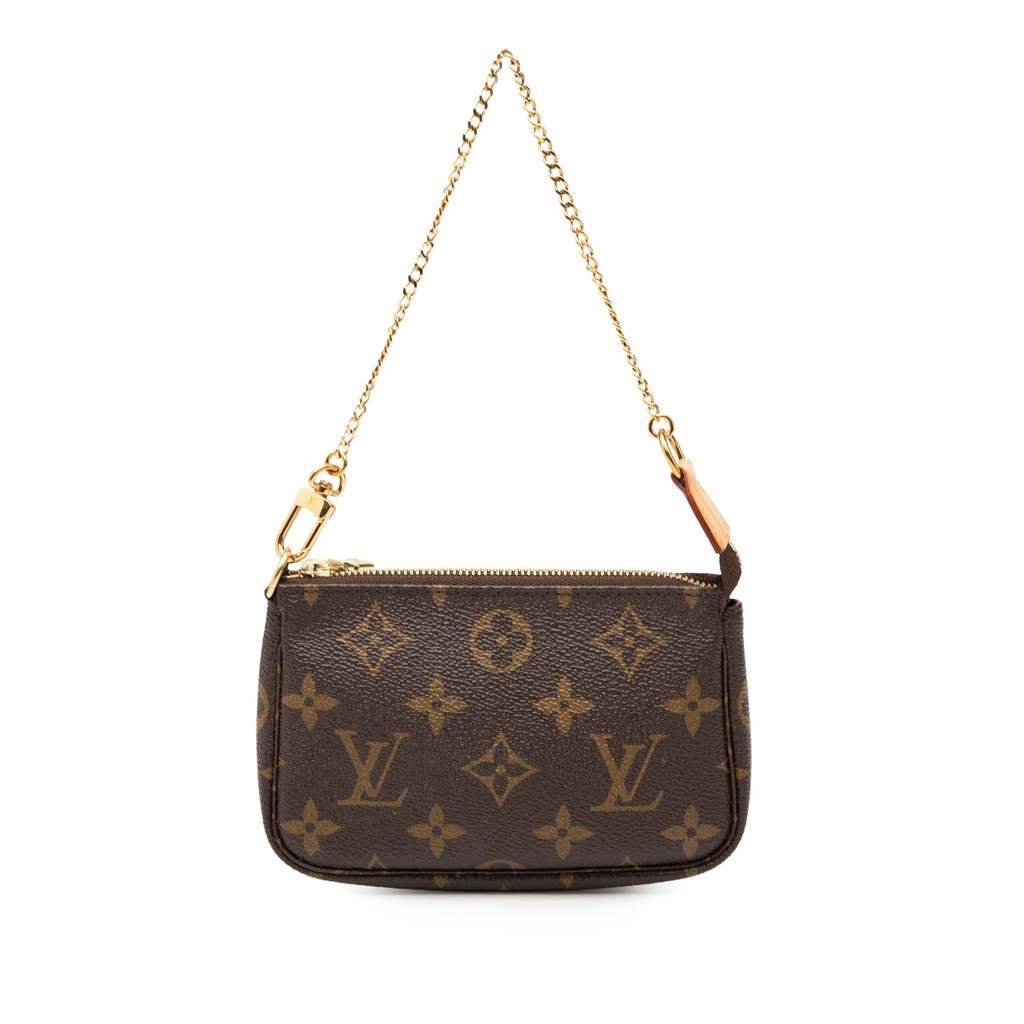Louis Vuitton Monogram Mini Pochette Accessoires Brown Very good - Front View