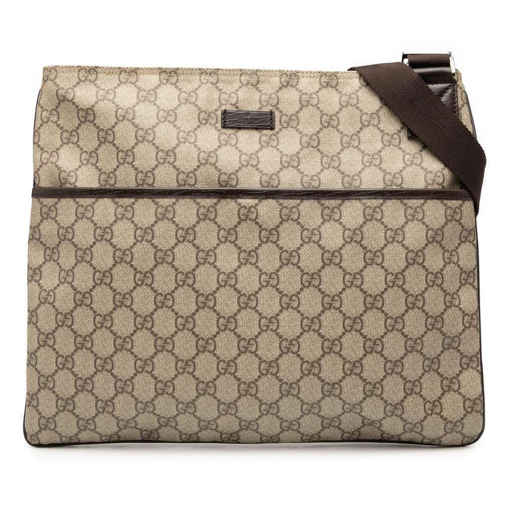 Gucci GG Supreme Crossbody Brown Canvas Very good - Front View