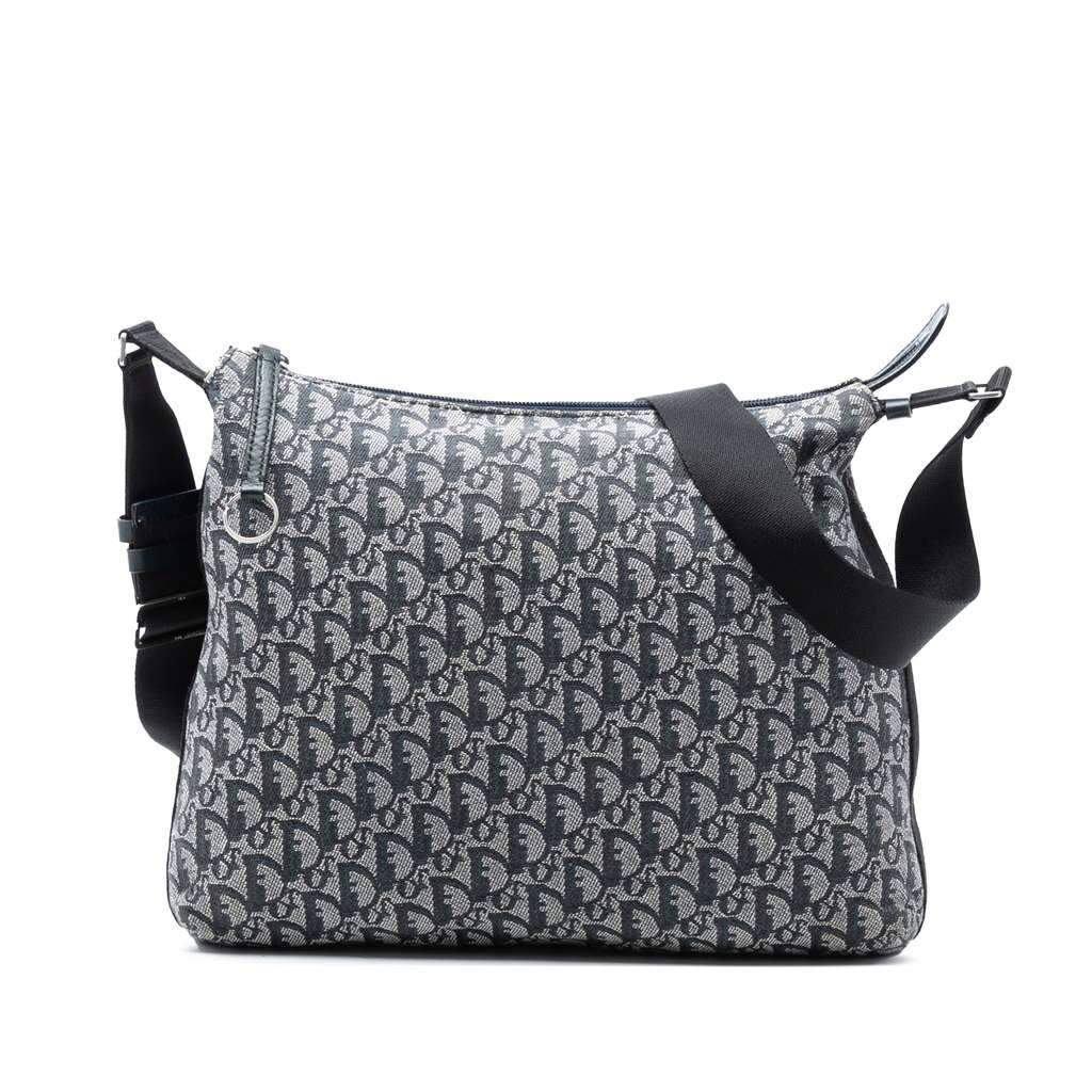 Dior Diorissimo Trotter Canvas Crossbody Blue Canvas Very good - Front View