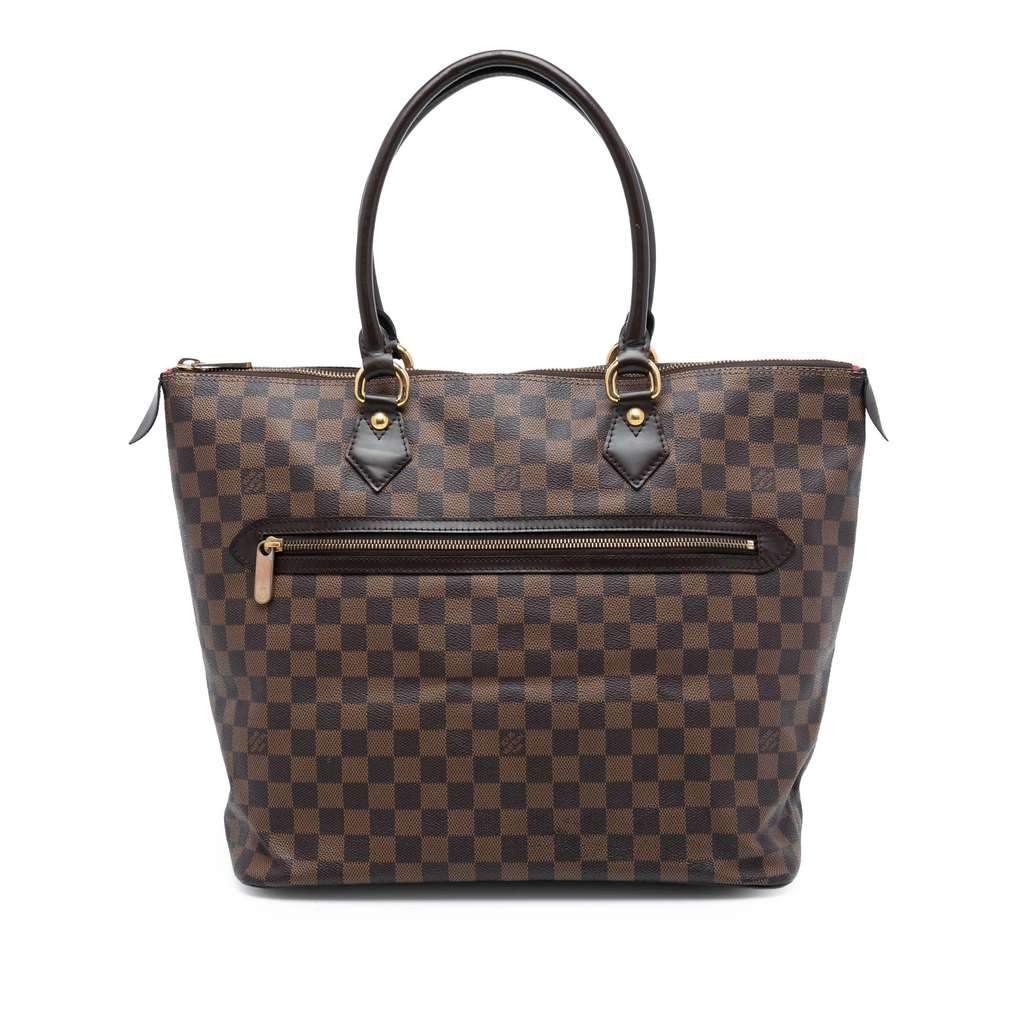 Louis Vuitton Damier Ebene Saleya GM Brown Very good - Front View