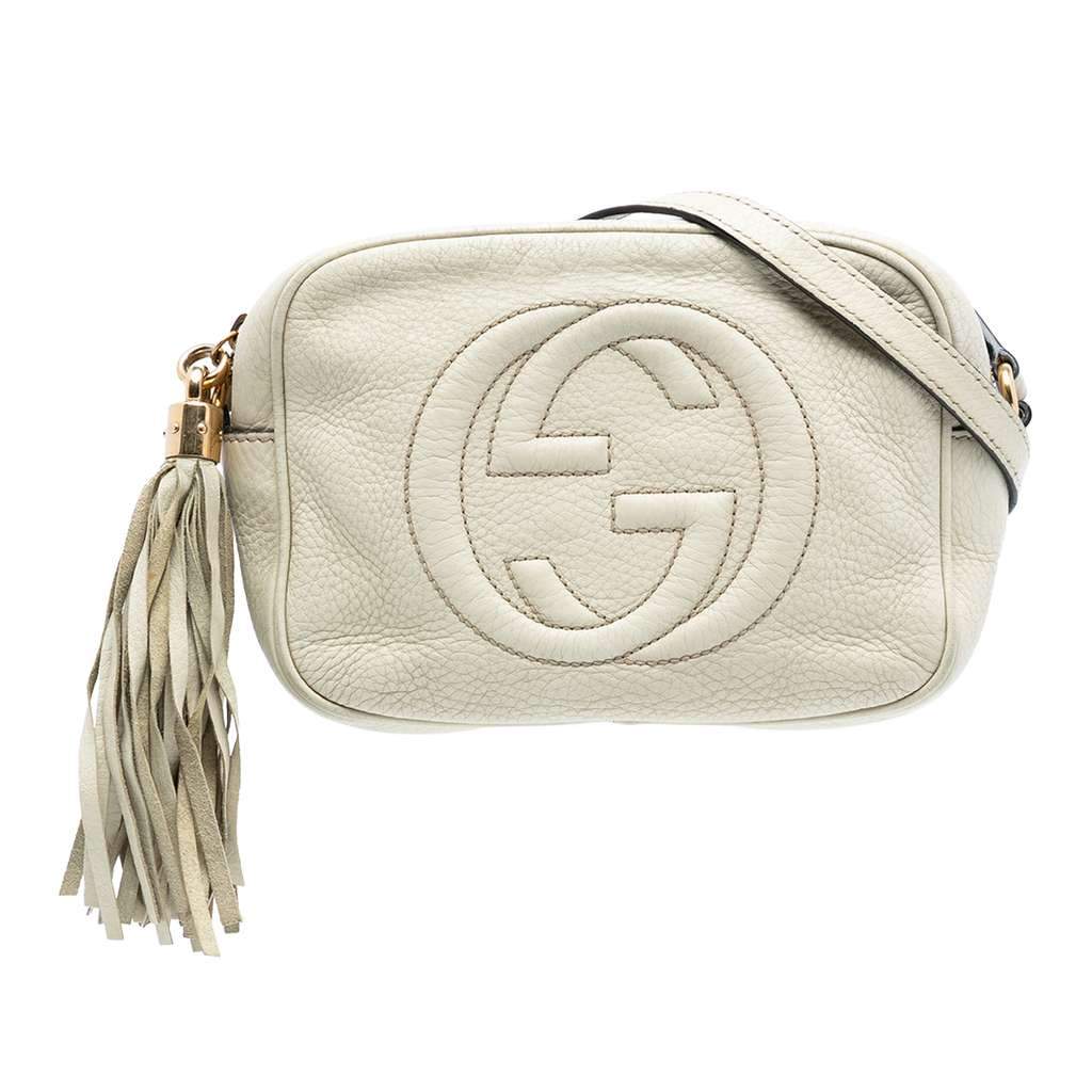 Gucci Leather Soho Disco Crossbody White Leather Very good - Front View