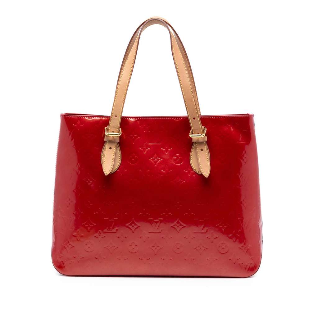 Louis Vuitton Monogram Vernis Brentwood Red Leather Good - Front View